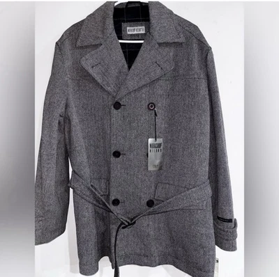 Gabardina vintage Workshop Milano gris 100 % lana. Foto 1 de 4