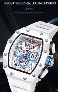 Richard Fashion Style Rapper Mille Colorful Deal White Blue Uhr - Bild 1 von 5