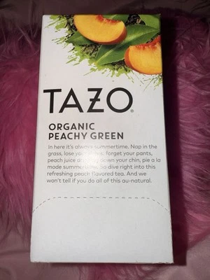 FREE SHIPPING TAZO Organic Peachy Green Tea Bags ( 2 PACK ) 40 CountRefreshing  - Image 1 of 4