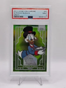 2023 TOPPS CHROME DISNEY 100 RIFRATTORE VERDE #87 SCROOGE MCDUCK 74/99 PSA 9 - Foto 1 di 2