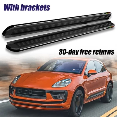 2 PIEZAS estriberas barras Nerf peldaños laterales aptos para Porsche Macan 2014-2024 Foto 1 de 4
