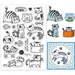 CAT Clear Stamps - Card Paper Craft Scrapbooking - Picture 1 of 2