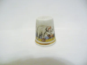 THIMBLE HANDPAINTED PORCELAIN ROYAL DUX CZECH "THE CIRCUS" TCC 11/93 - Picture 1 of 6