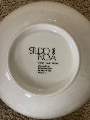 NEW Studio Nova Tivoli White 8" Serving Bowl less than half price retail
