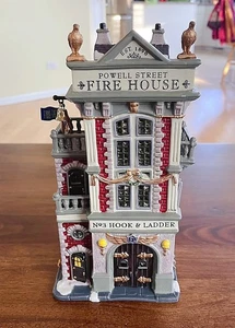 Lemax Caddington Village 2001 POWELL STREET FIRE HOUSE No 3 Hook & Ladder - Picture 1 of 8