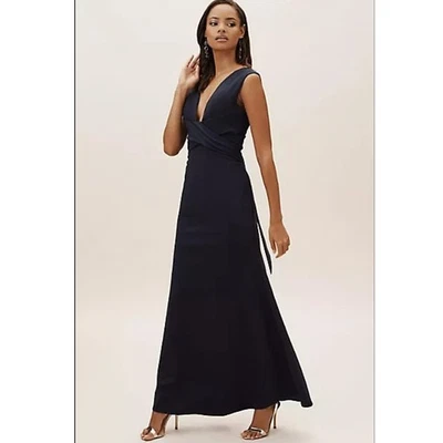 Nuevo Vestido Anthropologie BHLDN Fira VESTIDO $188 TALLA 6 Azul Maxi Foto 1 de 4