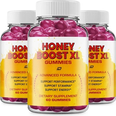 (pacote com 3) gomas masculinas Honey Boost XL – mistura natural de gomas masculinas HoneyBoost XL - Imagem 1 de 4