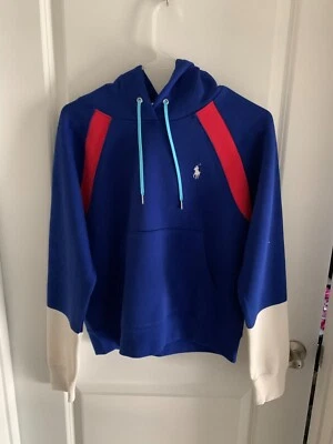 Polo Ralph Lauren Pullover Sudadera con Capucha Para Mujer Pequeño Azul Blanco Rojo Suéter $168 Nuevo con Etiquetas Foto 1 de 4