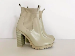 New BCBGeneration Women’s Taupe Beige Round Toe Block Heel Chelsea size 7 - Picture 1 of 7
