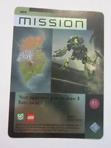 MISSION 1° EDIZIONE HOLO FOIL CARD 209 LEGO BIONICLE QUEST MASKS MAI GIOCATA NM - Foto 1 di 3