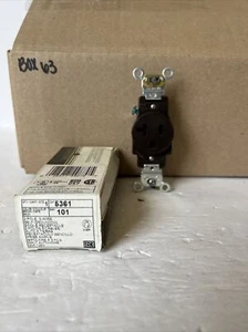 Leviton 5361 Heavy Duty Grade Single Receptacle Brown - Picture 1 of 1