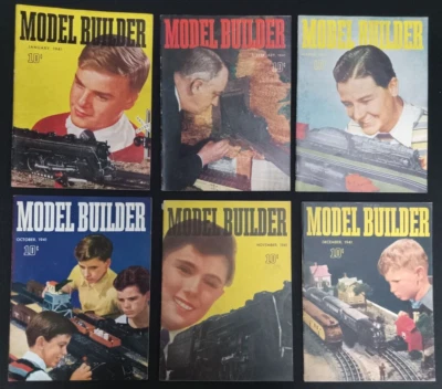 6 VTG 1941 MODEL BUILDER MAGAZINES LIONEL TRAIN RAILROAD - Image 1 of 2