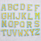 26 PC Jeans Alphabet Applique Sew on Letters Patch Yellow Tint