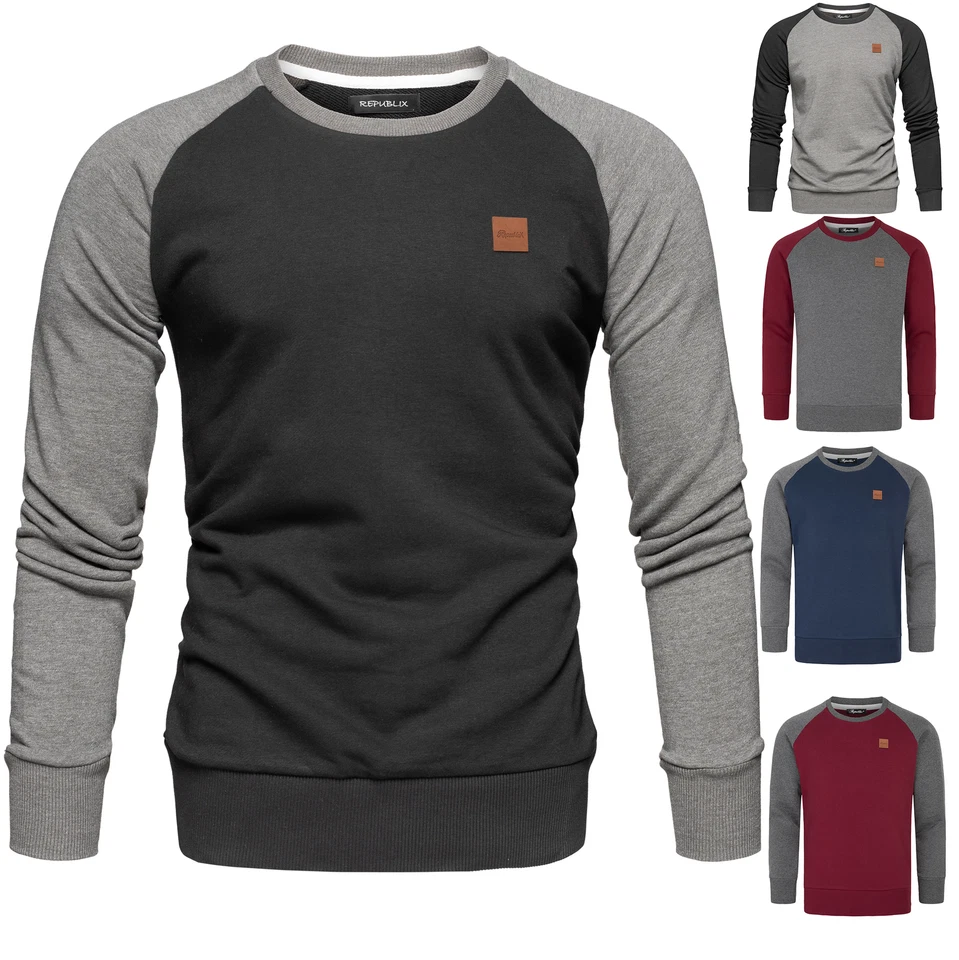 Herren Basic College Sweatjacke Pullover Hoodie Sweatshirt R5040 - Bild 1 von 1