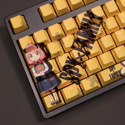 Anya Forger SPY×FAMILY Cartoon PBT Transparent Keycap Set Cherry MX 108 Keys - Image 1 of 4