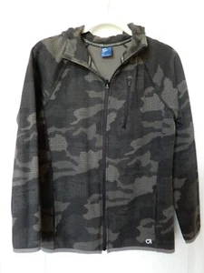 Boys GapFit Hoodie Black Grey Camo Full Zip Pockets 83% Cotton Size XXL EUC - Picture 1 of 4