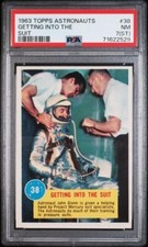 1963 Topps Astronauts #39 JOHN GLENN Checking His Suit 3-D PSA 7 (st) SHARP!