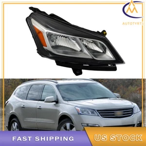 Headlight W/O Bulb Passenger For Chevy Traverse 2013 14 15 16 17 Chrome Halogen - Picture 1 of 8