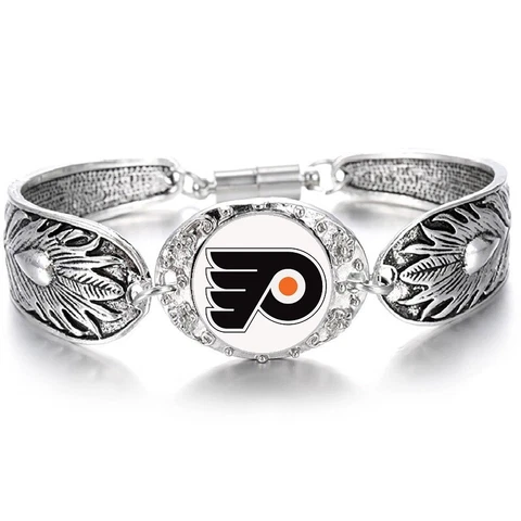Philadelphia Flyers Hockey Fan Women's Sterling Silver Bracelet Jewelry Gift D3 Cover