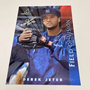 Derek Jeter "ROY 1996" Signed 1997 Pinnacle Jumbo 13x19 Baseball Card Beckett - Picture 1 of 5