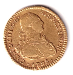 ESPAÑA 2 escudos oro 1795 PP - ceca de Potosí (Bolivia) - Rey Carlos IV - Imagen 1 de 2