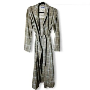 Pendleton - Unisex Light Plaid Wool Robe Vintage 90s - Sz. S - Picture 1 of 8