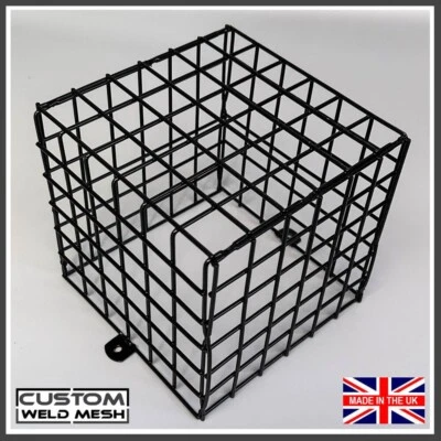 CUSTOMWELDMESH Gabbia per telecamera CCTV 16 cm x 16 cm x 16 cm protezioni dimensioni medie finitura nera made in UK