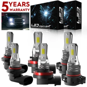 Para For Chevy Tahoe 2007-2012 2013 2014 Faros LED Hi/Lo+Kit de luces antiniebla - Imagen 1 de 13
