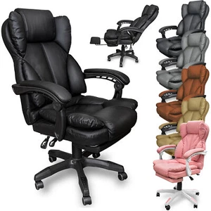 Schreibtischstuhl Bürostuhl Gamingstuhl Racing Chair Chefsessel mit Fußstütze - Bild 1 von 56