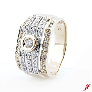 Bandring 585/14K Gold 65 Brillanten zus. 0,72 ct 64 x 0,70 mm 1 x 2,70mm 58 - Bild 1 von 2