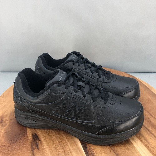 New Balance 577 scarpe da passeggio uomo 8 4E sneakers basse stringate in pelle nera