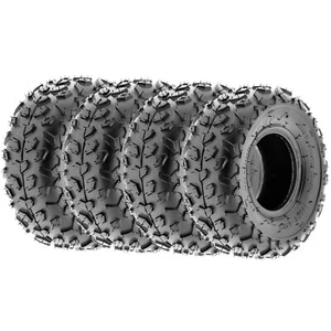 SunF 145/70-6  145/70x6 Light Weight ATV UTV Knobby Tire 6 PR A014 - Set of 4 - Picture 1 of 12