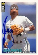 Jerry Browne autographed Baseball Card (Florida Marlins) 1995 Upper Deck #301