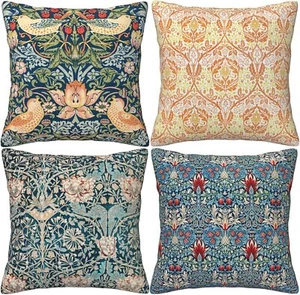 Pillow Covers Set of 4 Design Art Cases Square Decorative Cushion Sofa Couch - Picture 1 of 6
