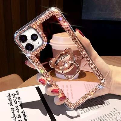 Funda con espejo de diamante brillante para Samsung S25 Ultra S24 S23 S22 S21 S20 Plus Foto 1 de 4