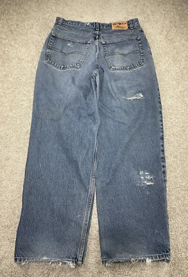 Vintage Anchor Blue Beyond Baggy Jeans Mens 33x31 Skater Y2K HipHop Distressed - Image 1 of 4
