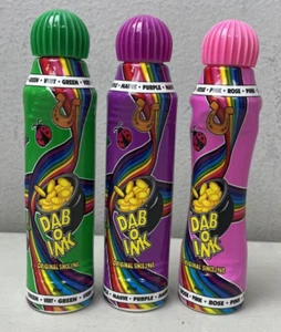 Dab-O-Ink 3 Ounce Bingo Markers Set of 3 Daubers 1 Each Purple, Green & Pink - Picture 1 of 5