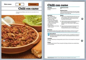 Chilli Con Carne - Mains - Working Woman's 1980s Recipe Card - Picture 1 of 1