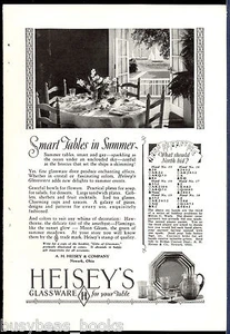1927 HEISEY Glass advertisement, Heisey crystal glassware, depression glass - Bild 1 von 1