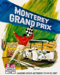 CanAm Monterey Grand Prix 1967 - Werbe-Werbeplakat - Bild 1 von 1
