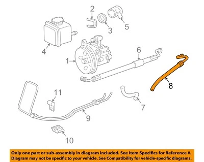 Mangueras de bomba Crossfire CHRYSLER OEM 04-08 - Manguera de retorno Lwr 5097967AA Foto 1 de 2