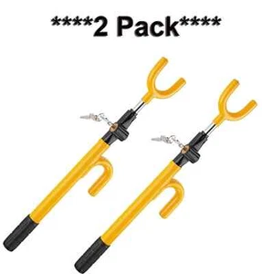 "2 PACK" CARTMAN Vehicle Steering Wheel Lock, Car Anti-Theft Yellow - Bild 1 von 9