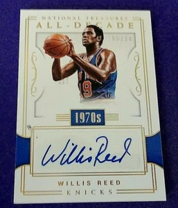 Reed Willis Reed 2017-18 Panini National Treasures #6/10 toda la década bonito automático raro - Imagen 1 de 3