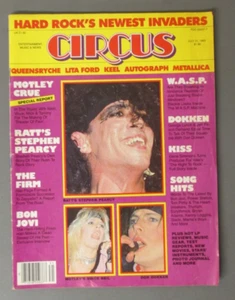 Circus Magazine Dec, 85 Ratt, Motley Crue, Dokken, Kiss, WASP, The Firm Bon Jovi - Picture 1 of 6