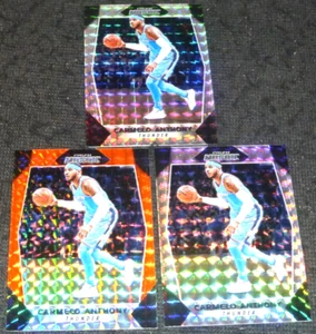 (3) 2017-18 Panini Prizm Mosaic CARMELO ANTHONY #83 SILVER+ ORANGE REFRACTOR LOT - Picture 1 of 1