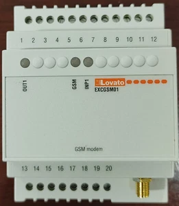 Lovato EXC GSM01, módem GSM, marcador automático, tarjeta SIM, control SMS - Imagen 1 de 6
