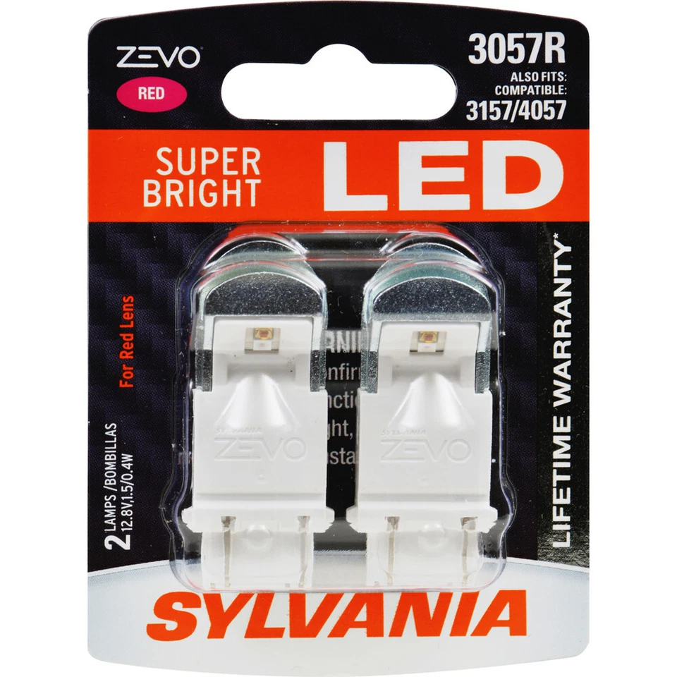 Sylvania Zevo LED 3057R/3157R Twin Pak Novo Pacote Selado Genuíno, Luz Vermelha - Imagem 1 de 1