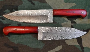 Damascus Custom 11.5" Chefs Knife Bowie Hunters Camp 2349 - Picture 1 of 4