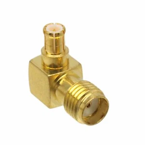 Right Angle SMA Female Jack to MCX Male Plug RF Coaxial Adapter Connector - Picture 1 of 4
