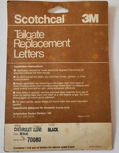 Letras de repuesto de puerta trasera negras vintage para Chevrolet Luv 1976-80 - Imagen 1 de 1